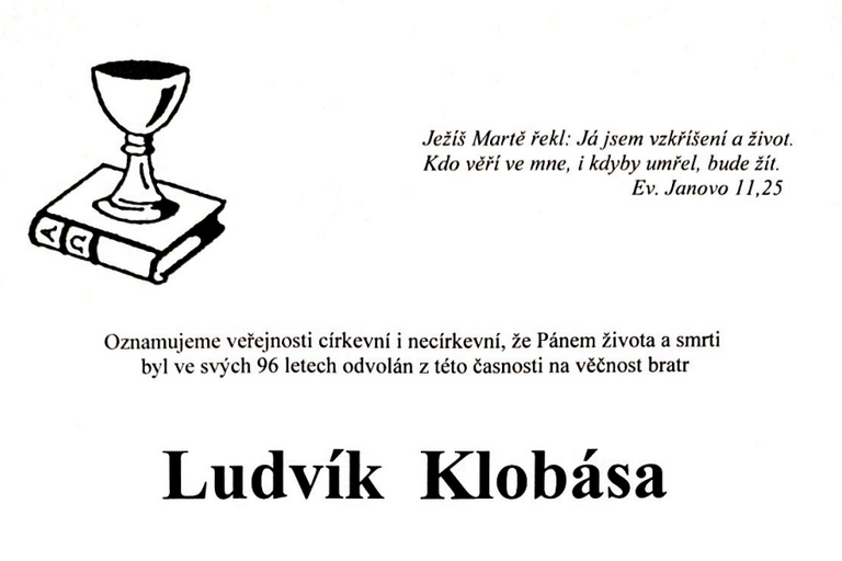 Zemřel náš bývalý farář Ludvík Klobása