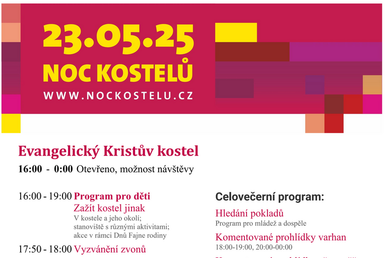 Noc kostelů 23.5.2025