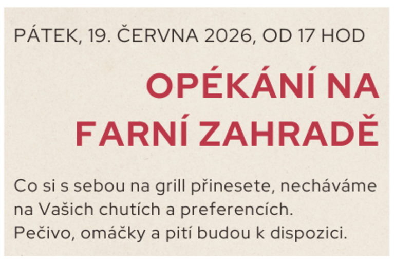 POZVÁNKA: opékání na zahradě 19.6.